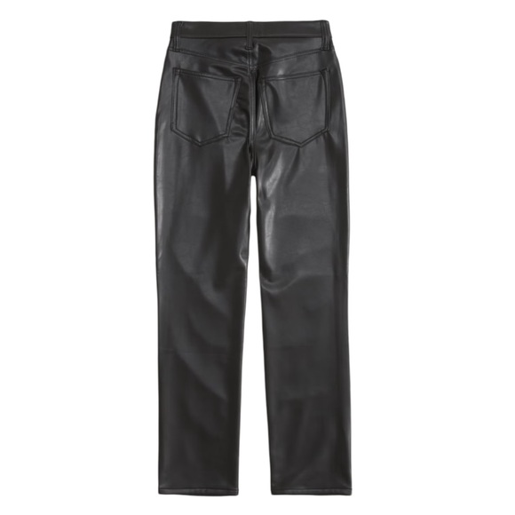 Abercrombie & Fitch Mixed Fabric Curve Love Ultra High Rise Ankle Straight Jean - Picture 2 of 8